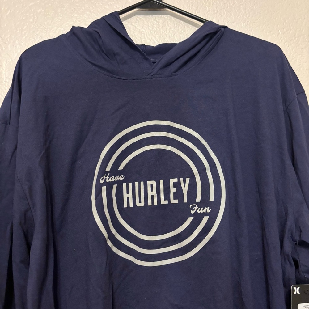 XL New with Tags Hurley Navy Hoodie with White Circular Logo